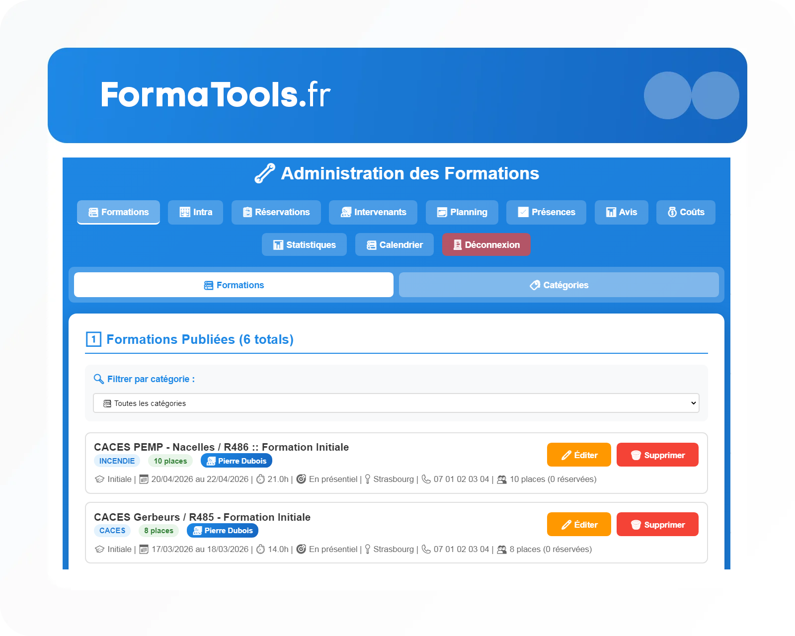 Interface FormaTools